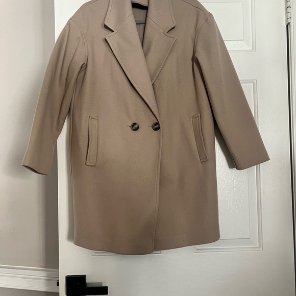 Free! Topshop Carly Coat in Oatmeal, Size 4 - Picture 3 of 5